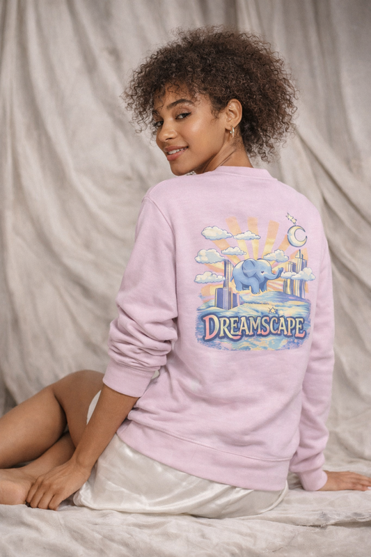 Damska Bluza "DREAMSCAPE" - Wiosenna Kolekcja Streetwear - Sweatshirt Miękki Pastelowy