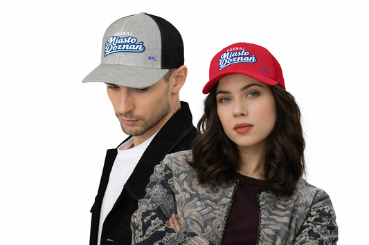 Czapka trucker "Poznań Miasto Doznań" - Stylowa Czapka z Daszkiem