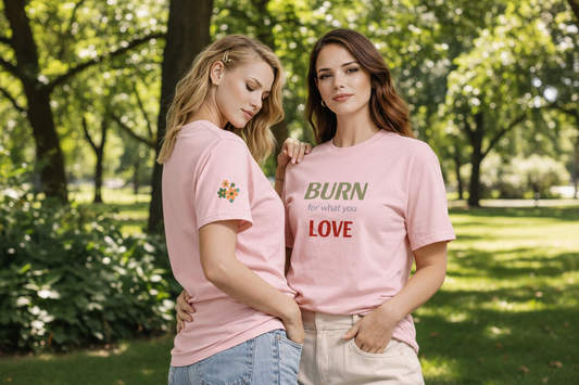 Damska Koszulka T-Shirt  Comfort Colors - "Burn" Pastelowa Bawełniana | by AnnaPAP