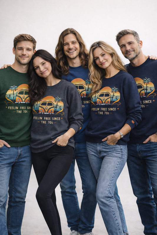 Damska Bluza Vintage " Feelin’ Free Since The 70s" - sweatshirt